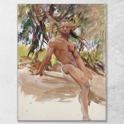 Man And Trees Florida John Singer Sargent, jss152 canvas print