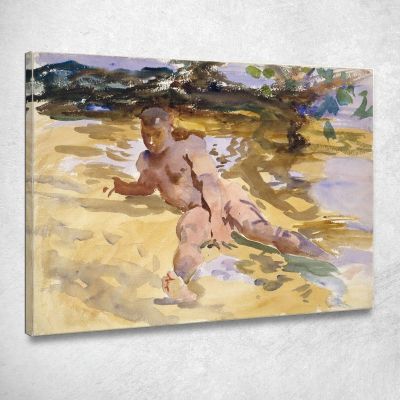 Uomo Sulla Spiaggia Florida John Singer Sargent jss153 quadro stampa su tela