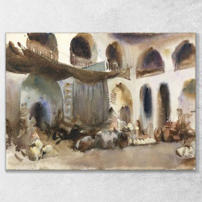 Marktplatz John Singer Sargent, jss160 drucken auf leinwand