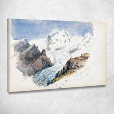 Monte Rosa Dall'Hornli Zermatt John Singer Sargent jss170 quadro stampa su tela