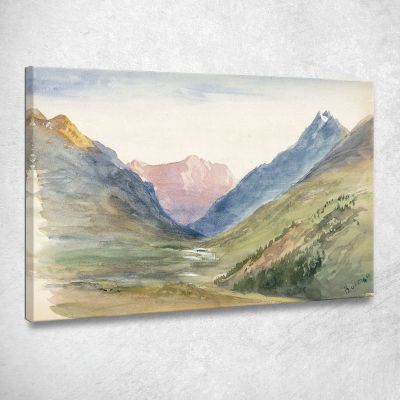Vista Montagna A Bormio John Singer Sargent jss177 quadro stampa su tela