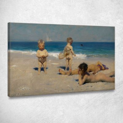 Bambini Napoletani Al Bagno John Singer Sargent jss202 quadro stampa su tela Bambini Napoletani Al Bagno John Singer Sargent jss202 quadro stampa su tela