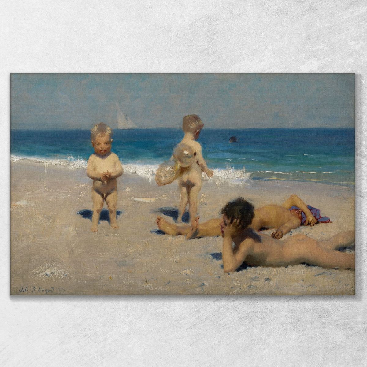 Bambini Napoletani Al Bagno John Singer Sargent jss202 quadro stampa su tela
