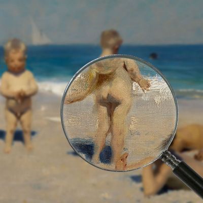 Bambini Napoletani Al Bagno John Singer Sargent jss202 quadro stampa su tela Bambini Napoletani Al Bagno John Singer Sargent jss202 quadro stampa su tela
