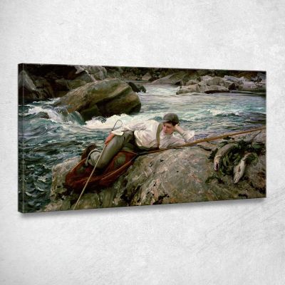 Durante Le Sue Vacanze In Norvegia John Singer Sargent jss205 quadro stampa su tela