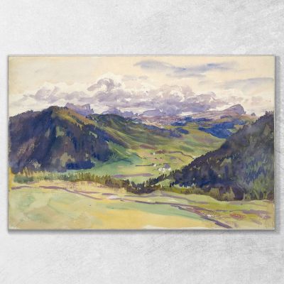 Open Valley Dolomites John Singer Sargent, jss208 canvas print