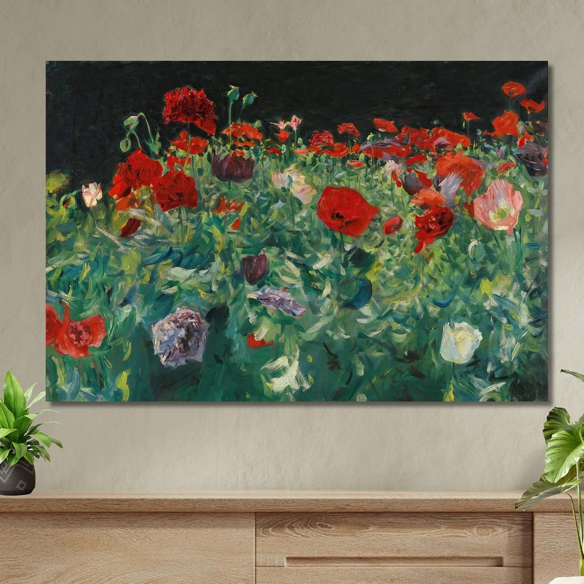 Papaveri John Singer Sargent jss220 quadro stampa su tela
