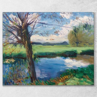 River Bank Near Oxford John Singer Sargent, jss254 canvas print