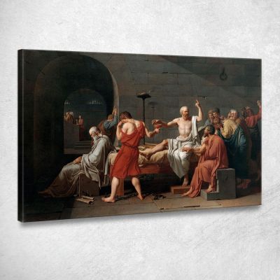 La Morte Di Socrate Jacques Louis David jld12 quadro stampa su tela