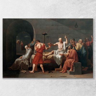 La Morte Di Socrate Jacques Louis David jld12 quadro stampa su tela