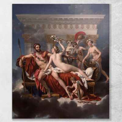 Marte Viene Disarmato Da Venere Jacques Louis David jld19 quadro stampa su tela