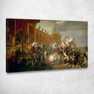 L'Esercito Presta Giuramento All'Imperatore Dopo La Distribuzione Delle Aquile Jacques Louis David jld33 quadro stampa su tela