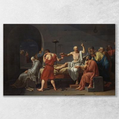 La Morte Di Socrate Jacques Louis David jld37 quadro stampa su tela