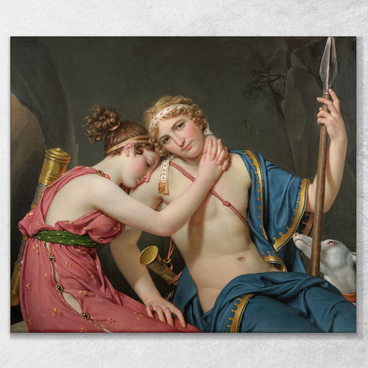 L'Addio Di Telemaco Ed Eucaris Jacques Louis David jld40 quadro stampa su tela