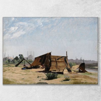 Un Campement Devant Constantinople Jean-Léon Gérôme, jlg11 tableau impression sur toile