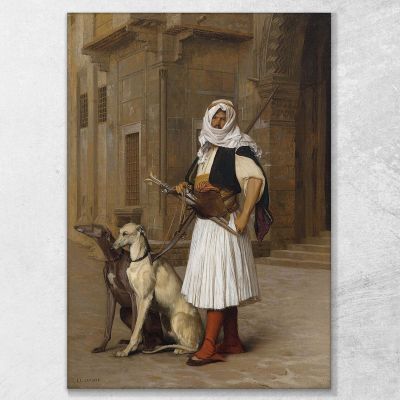 Arnaut Et Deux Whippets Jean-Léon Gérôme, jlg15 tableau impression sur toile