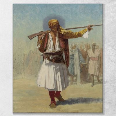 Officier Arnaut Jean-Léon Gérôme, jlg18 tableau impression sur toile