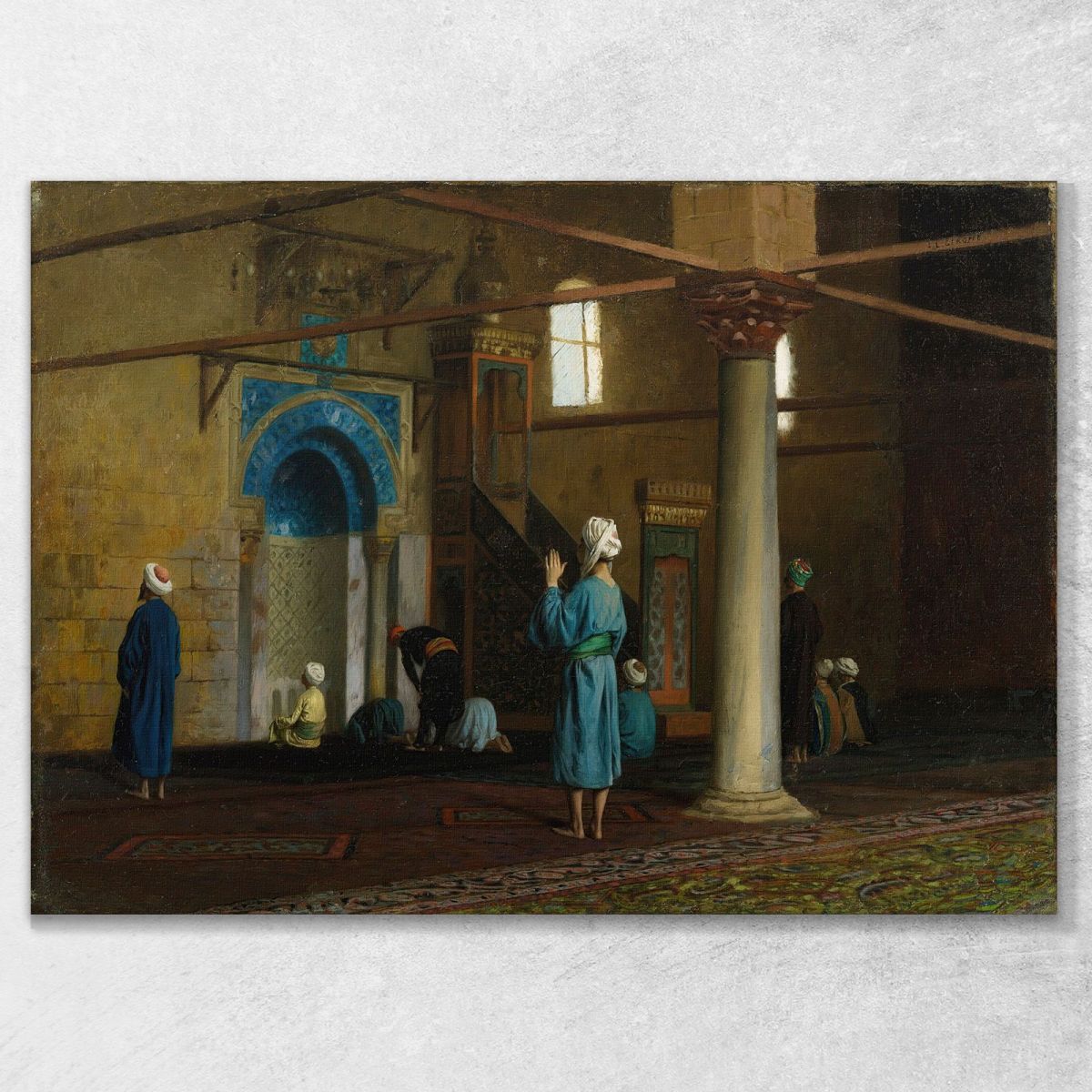 In Preghiera Il Cairo Jean-Léon Gérôme jlg19 quadro stampa su tela