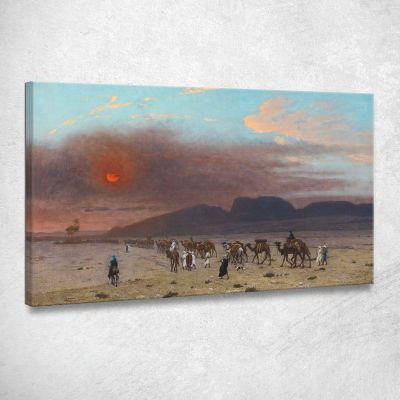 Carovana Nel Deserto Jean-Léon Gérôme jlg34 quadro stampa su tela