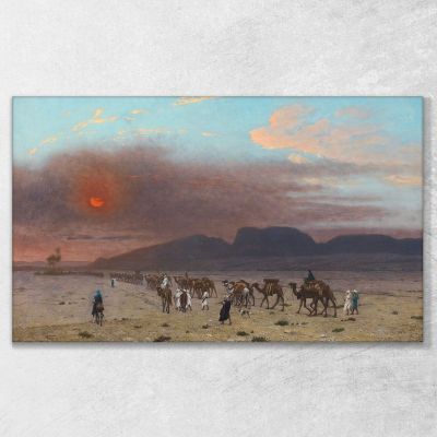 Carovana Nel Deserto Jean-Léon Gérôme jlg34 quadro stampa su tela