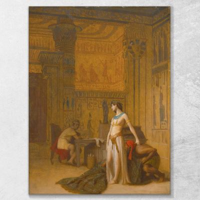 Cleopatra E Cesare Jean-Léon Gérôme jlg38 quadro stampa su tela