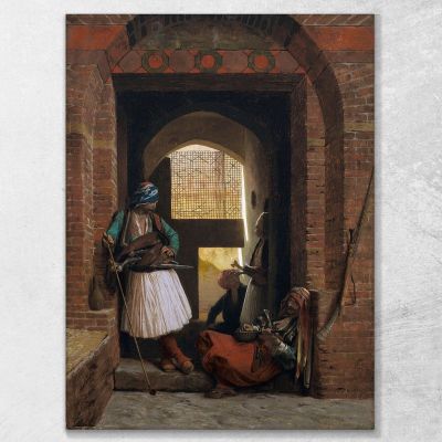 Corps De Garde D Arnautes Au Caire Jean-Léon Gérôme, jlg39 tableau impression sur toile