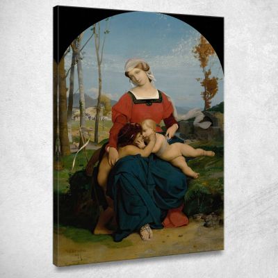 La Vergine Il Bambino Gesù E San Giovanni Jean-Léon Gérôme jlg70 quadro stampa su tela