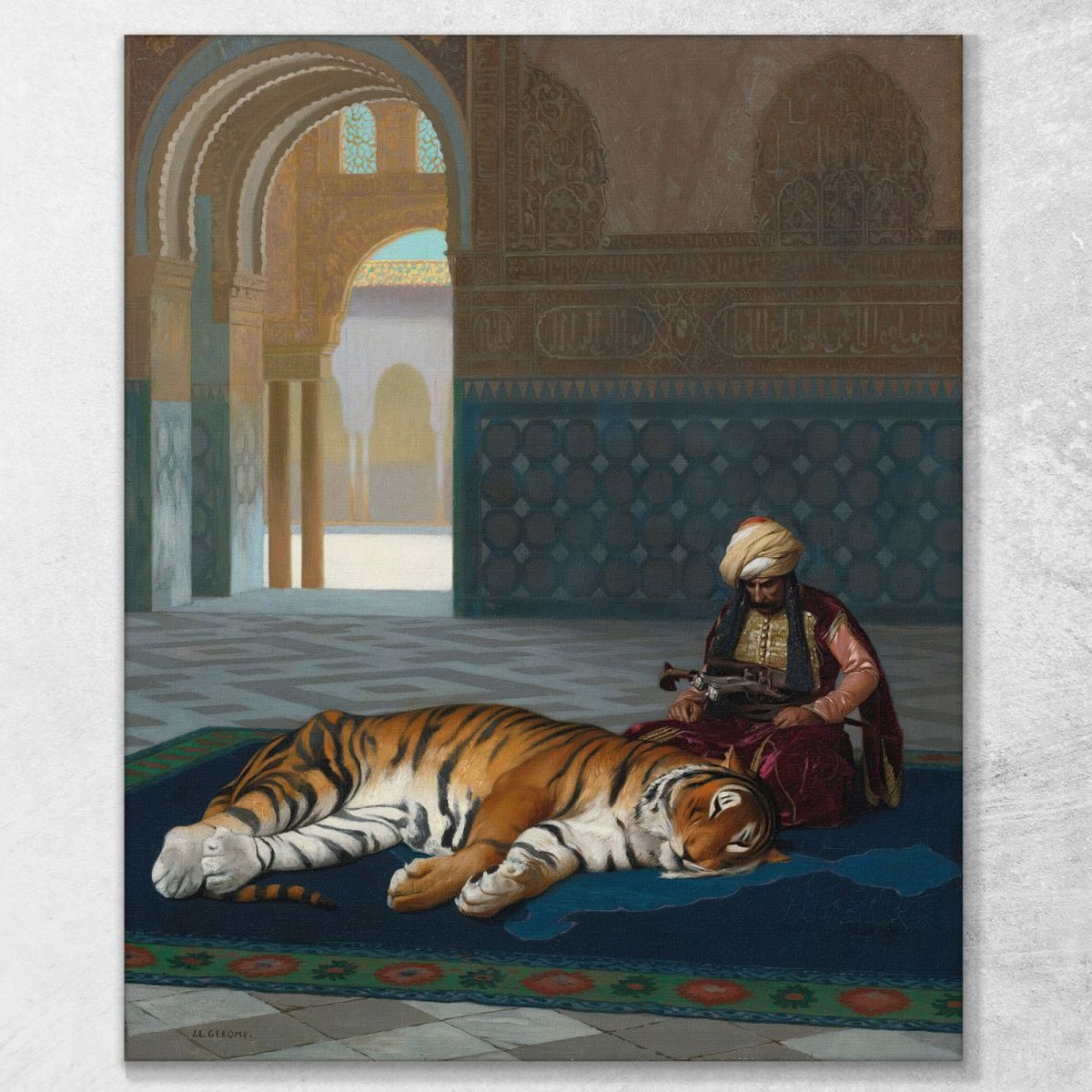 La Tigre E Il Guardiano Jean-Léon Gérôme jlg76 quadro stampa su tela