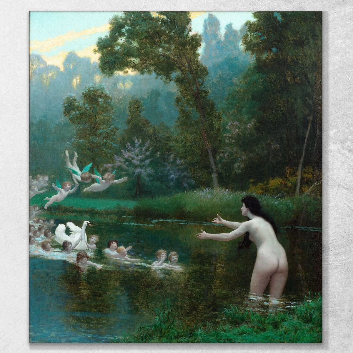 Leda E Il Cigno Jean-Léon Gérôme jlg78 quadro stampa su tela