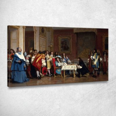 Luigi Xiv E Molière Jean-Léon Gérôme jlg82 quadro stampa su tela