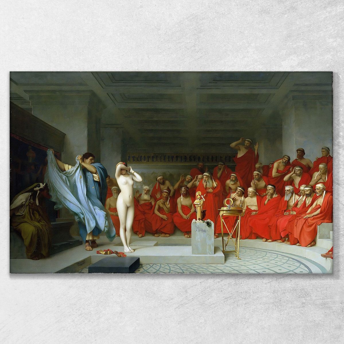 Frine Svelata Davanti All'Areopago Jean-Léon Gérôme jlg93 quadro stampa su tela