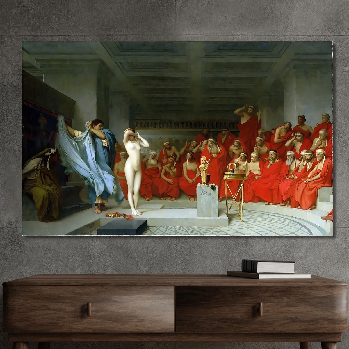 Frine Svelata Davanti All'Areopago Jean-Léon Gérôme jlg93 quadro stampa su tela