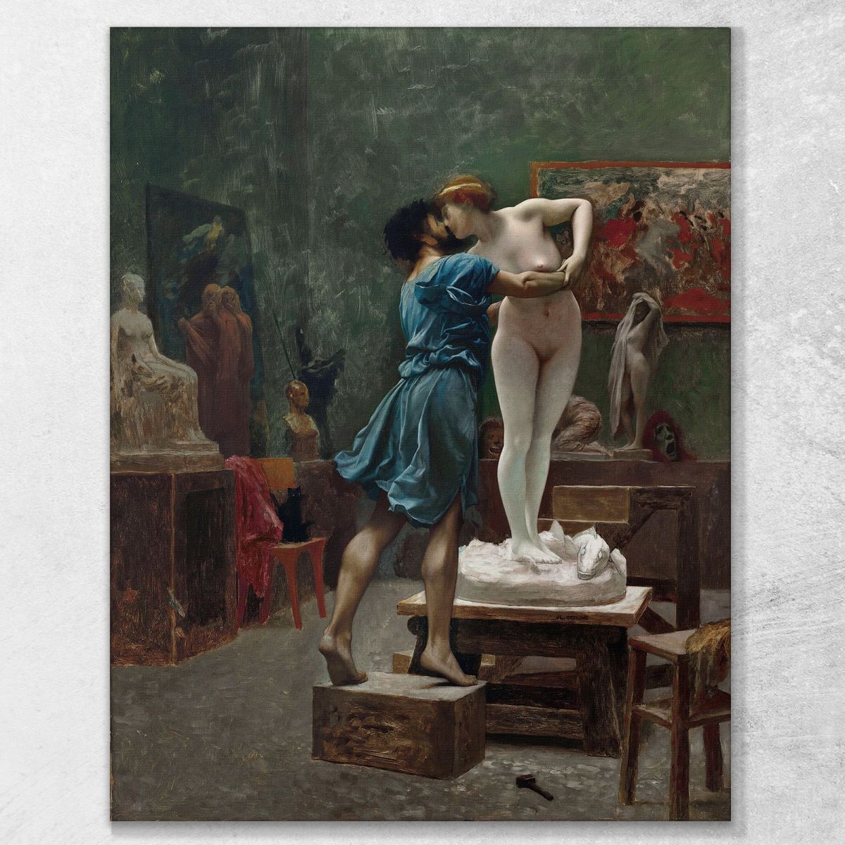 Schizzo Ad Olio Di Pigmalione E Galatea Jean-Léon Gérôme jlg111 quadro stampa su tela