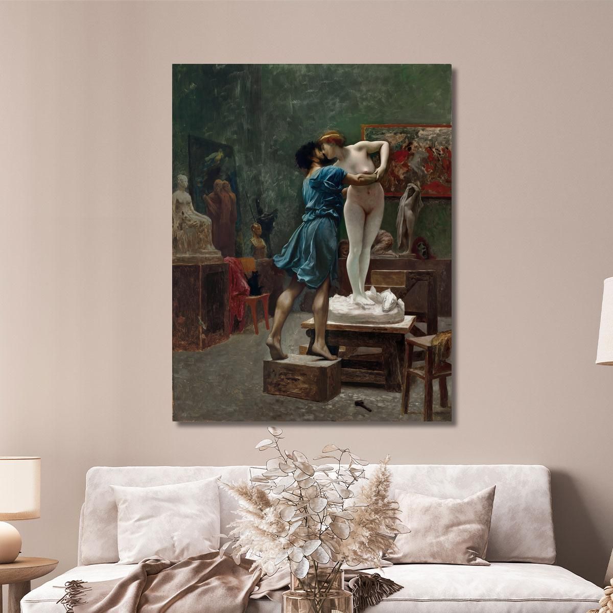 Schizzo Ad Olio Di Pigmalione E Galatea Jean-Léon Gérôme jlg111 quadro stampa su tela