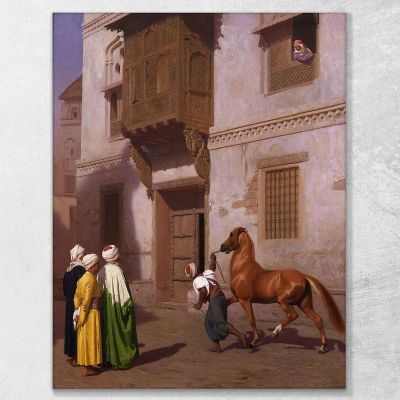 El Mercado De Caballos Jean-Léon Gérôme, jlg141 cuadro en lienzo