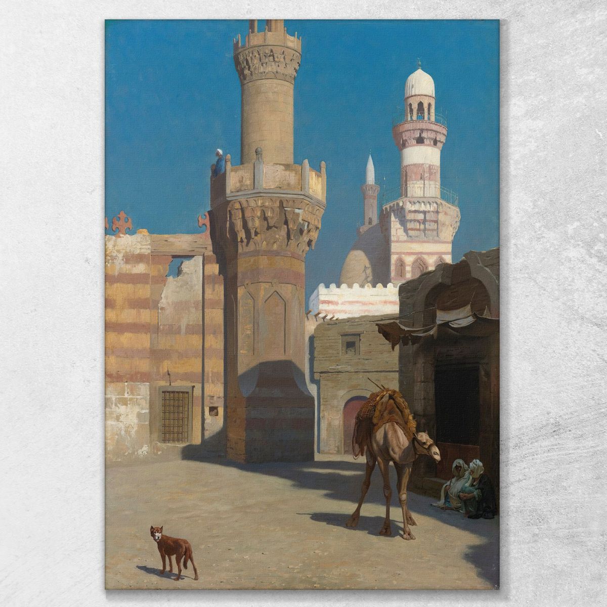 Una Calda Giornata Al Cairo Davanti Alla Moschea Jean-Léon Gérôme jlg158 quadro stampa su tela