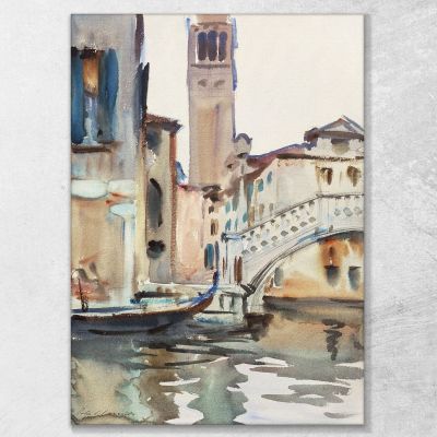 A Bridge And Campanile Venice John Singer Sargent, jss1 canvas print