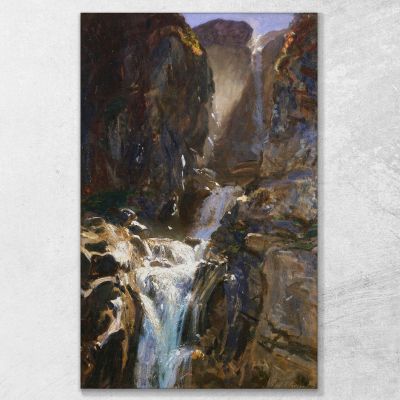 Ein Wasserfall John Singer Sargent, jss7 drucken auf leinwand