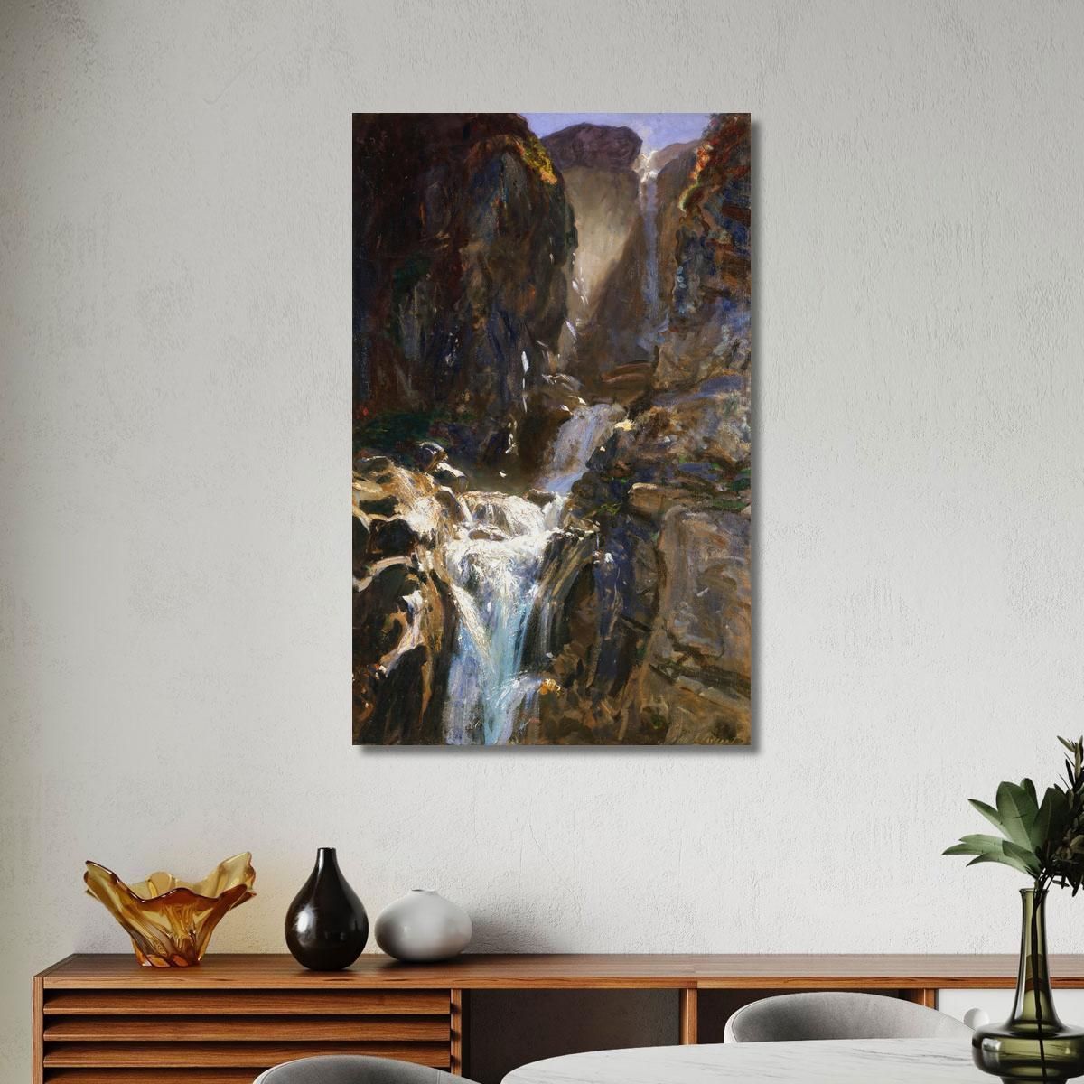 Una Cascata John Singer Sargent jss7 quadro stampa su tela