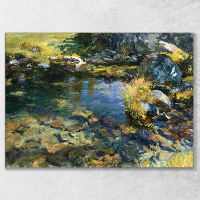 Piscine Alpine John Singer Sargent, jss11 tableau impression sur toile