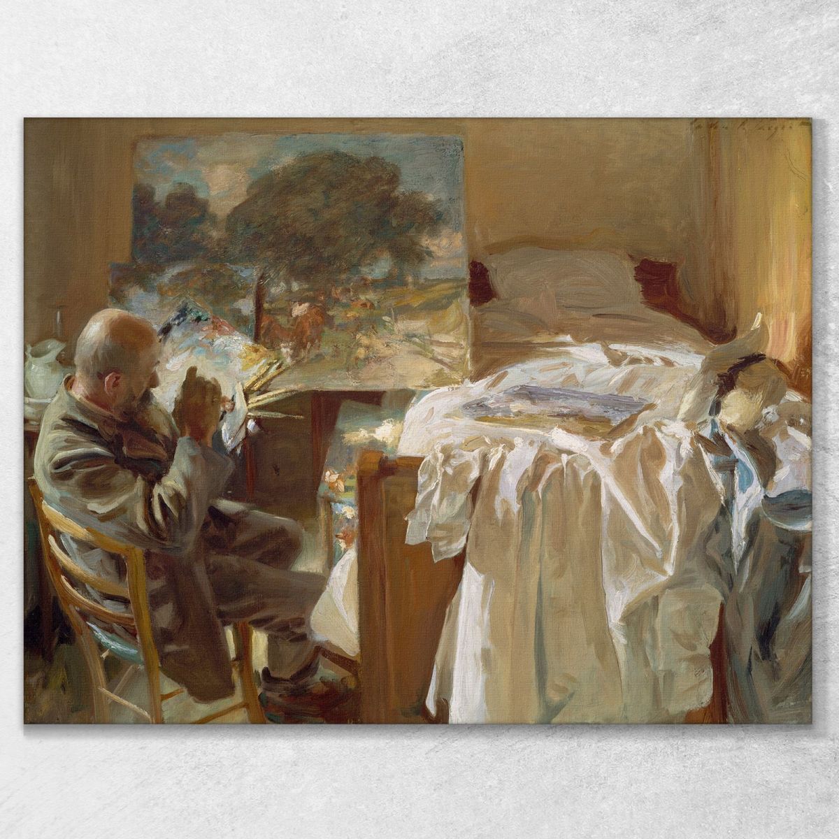 Un Artista Nel Suo Studio John Singer Sargent jss14 quadro stampa su tela