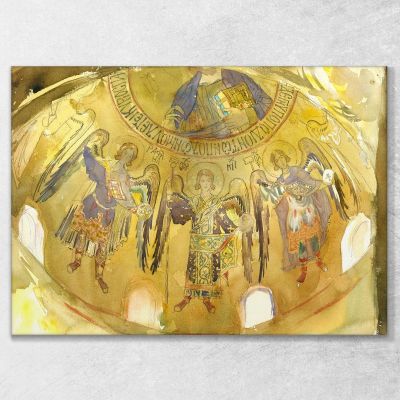 Angeli Mosaico Cappella Palatina Palermo John Singer Sargent, jss16 quadro stampa su tela