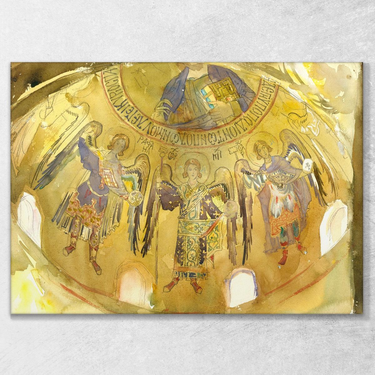 Angeli Mosaico Cappella Palatina Palermo John Singer Sargent jss16 quadro stampa su tela
