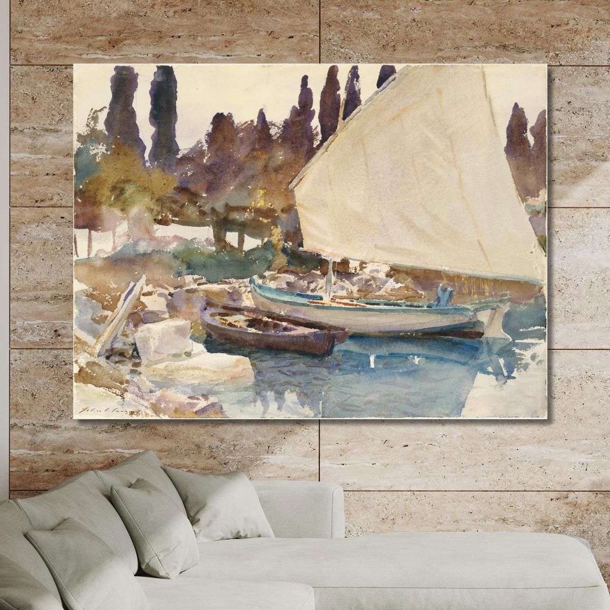 Barche 2 John Singer Sargent jss24 quadro stampa su tela