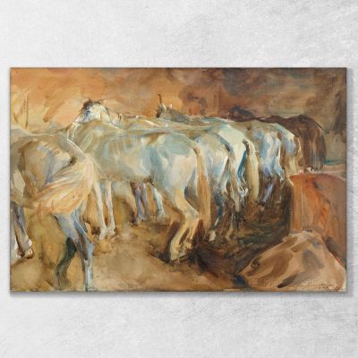 Caballos De Autobús En Jerusalén John Singer Sargent, jss32 cuadro en lienzo