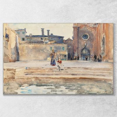 Campo Dei Frari Venedig John Singer Sargent, jss37 drucken auf leinwand