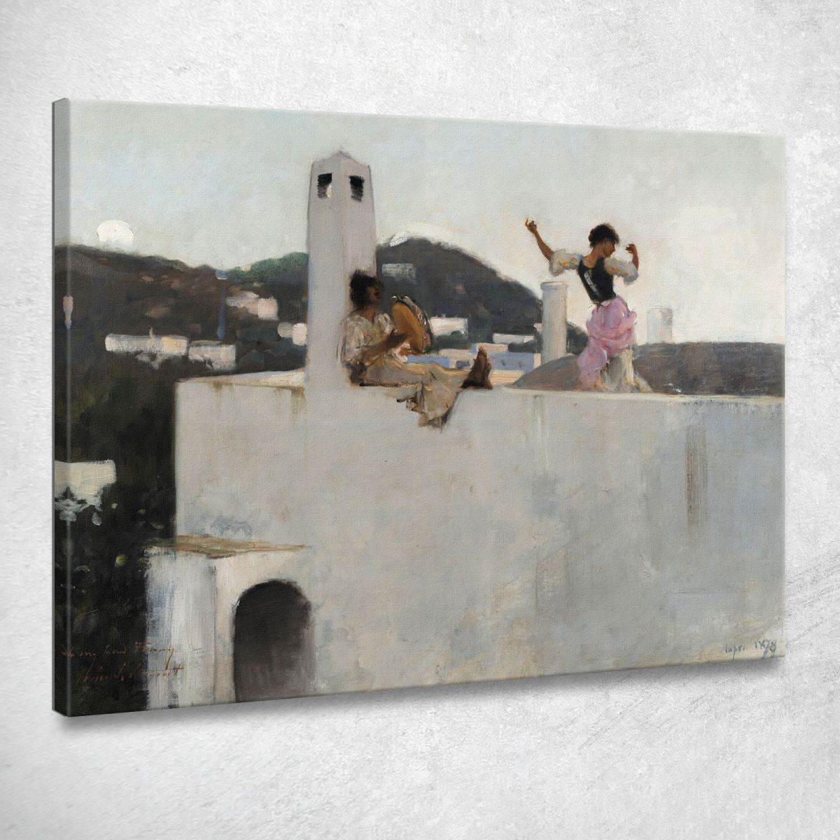 Ragazza Di Capri Sul Tetto John Singer Sargent jss39 quadro stampa su tela Ragazza Di Capri Sul Tetto John Singer Sargent jss39 quadro stampa su tela