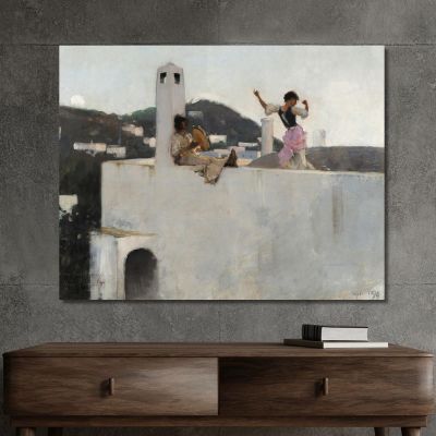 Ragazza Di Capri Sul Tetto John Singer Sargent jss39 quadro stampa su tela Ragazza Di Capri Sul Tetto John Singer Sargent jss39 quadro stampa su tela
