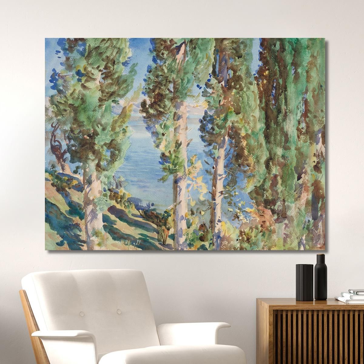 Cipressi Di Corfù John Singer Sargent jss50 quadro stampa su tela