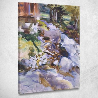 Ruscello Impetuoso John Singer Sargent jss259 quadro stampa su tela